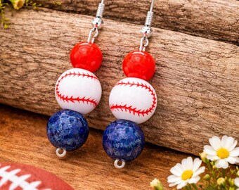 Pendientes de béisbol, joyas deportivas, regalos para fanáticos del béisbol, regalos para el espíritu de equipo