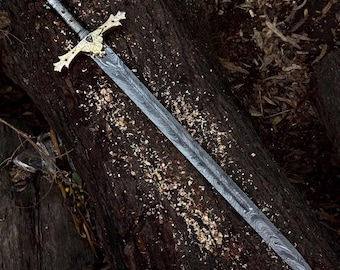 Custom Handmade Damascus Steel Templar Medieval Sword | Holy Sword | 36 inches