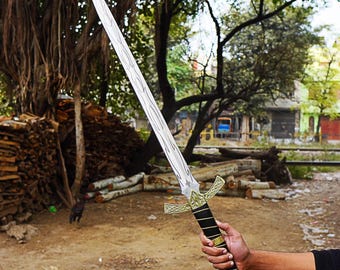 Hand Forged Stainless Steel Sword, Throne Of Glass Replica, Leather Sheath