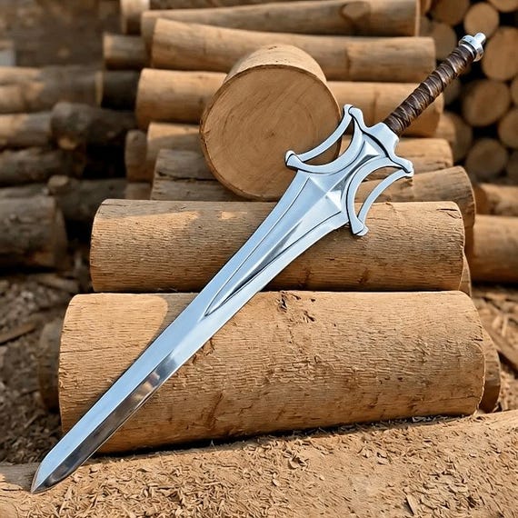 Handmade He-Man Power Sword Replica: Carbon Steel Fantasy Collectible