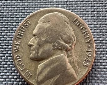 Authentic WWII Era War Nickel • 35% Silver Coin (Random Year)