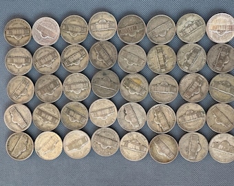 10 WWII Silver War Nickels • 35% Silver US Coins