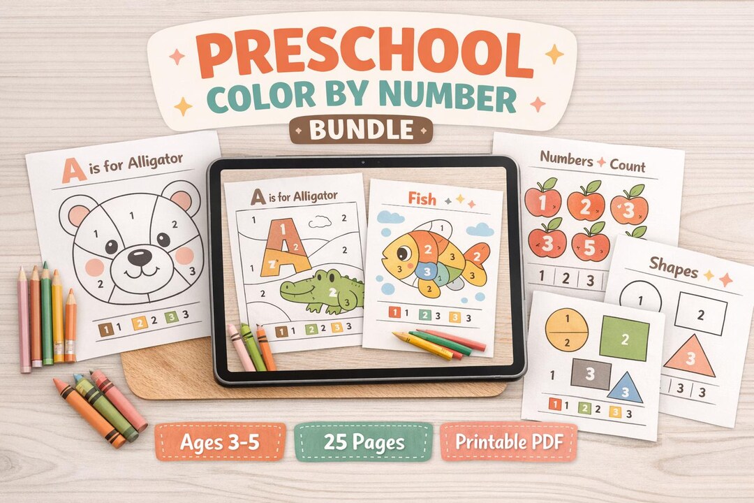 Kids Printable Activity Pack | Cute Learning Worksheets for Toddlers ...