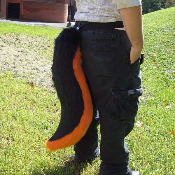 DISCOUNTED Black and Orange Layered Tail