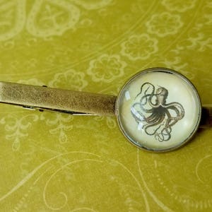 20% OFF -- 18 mm Vintage style Octopus  Tie clip ,Vintage look,Mens Accessories,Perfect Gift Idea(#1)