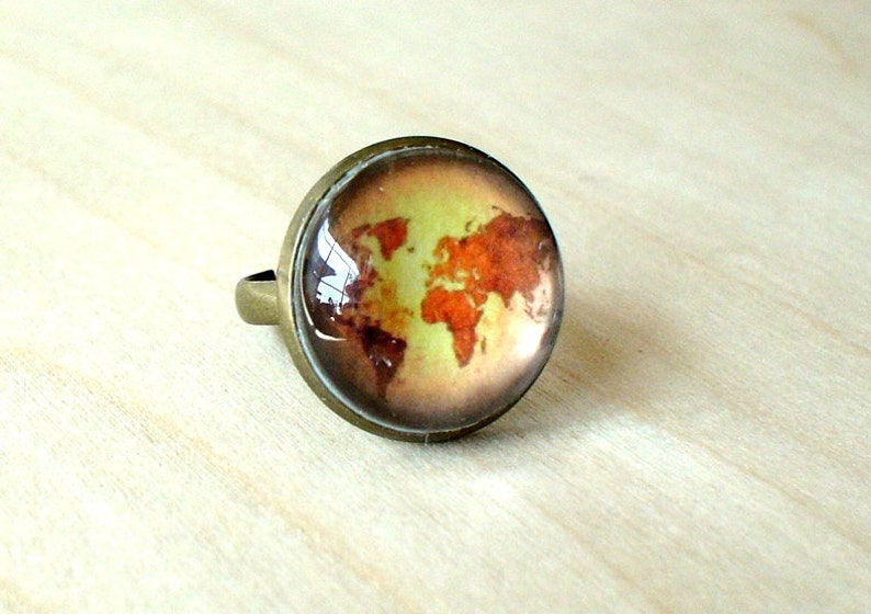 20/% OFF Old World Map Vintage style Ring,Old Fashion,Gift idea