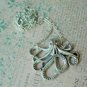 Vintage Silver Octopus Collar, idea de regalo