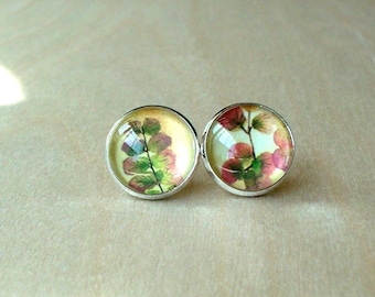 Pendiente de flor de culantrillo flabelado, hermoso regalo para ella