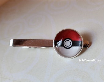 20% OFF -- 18 mm Poke Ball Game Cartoon Tie Clips ,Mens Accessories, Perfect Gift Idea