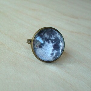 20% KORTING -Zwart-wit Volle maan ring, mooi cadeau voor haar