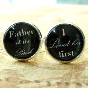 20% OFF -- Father of the Bride Cufflinks, Gifts for Dad,- Wedding Cufflinks, Fathers Day (3 Choices)