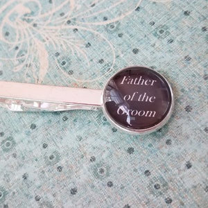 20% OFF -- 18 mm  Father of the Groom  Tie clip ,Mens Accessories,Perfect Gift Idea(black)