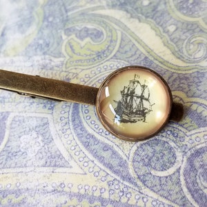 20% de réduction - 18 mm style vintage Old Pirate Ship Tie Clips, Accessoires pour hommes, Idée cadeau parfaite