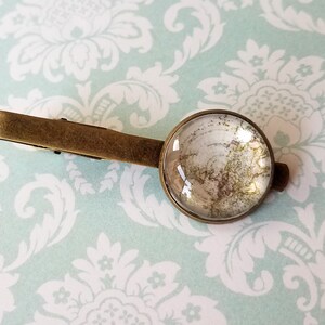 20% de réduction - 18 mm Old Whole world map from north pole view Tie Clips, Mens Accessories, Perfect Gift Idea