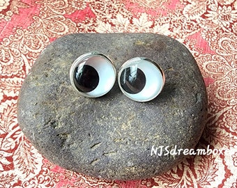 Googly eyes -Everything Everywhere All At Once-  Cabochon Stud Earring,Earring Post,Cute Gift Idea