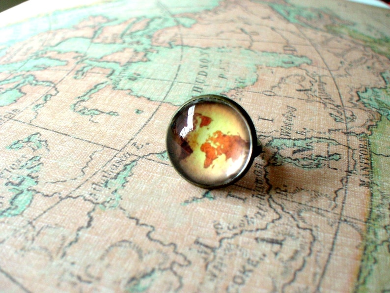 20/% OFF Old World Map Vintage style Ring,Old Fashion,Gift idea