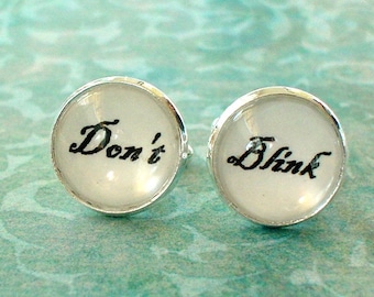 20% KORTING: 16 mm 'Don't Blink' Doctor Who Tardis-manchetknopen, herenaccessoires, ankermanchetknopen, perfect cadeau-idee