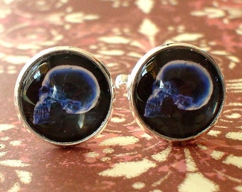 20% OFF -- 16 mm X Ray Human Skull Cuff Links ,Mens Accessories, Anchor Cuff links,Perfect Gift Idea
