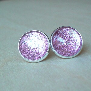 Glittering Light Pink color Stud Earrings/Great for Party,beautiful gift for her