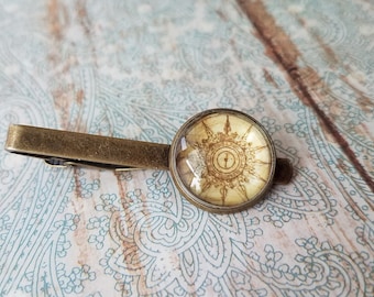 20 % de réduction -- pince à cravate boussole style vintage 18 mm, look vintage, accessoires pour hommes, idée cadeau parfaite (#1)