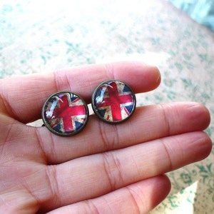 Old vintage British UK flags 16 mm Cuff Links ,Mens Accessories, perfect gift idea image 2