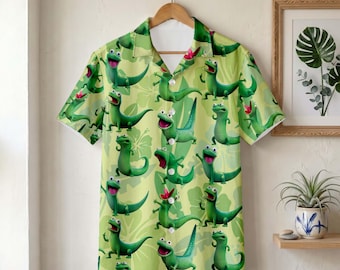 Tom Lizard Hawaiian Shirt, Vintage Cartoon Aloha Shirt, Funny Meme Tropical Beach Shirt, Disneyland Vacation Gift, Retro Character Apparel