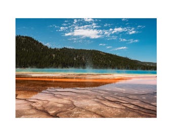 Grootse prismatische lenteposter | Landschapskunst Yellowstone