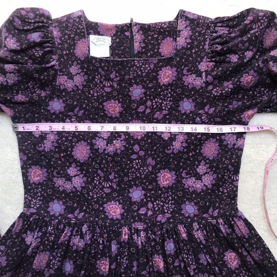 Vintage Laura Ashley Corduroy Purple Dress US 10 … - image 8