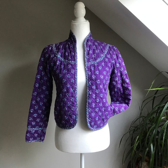 Vintage Quilted Cleveland Street Purple Jacket Vi… - image 1