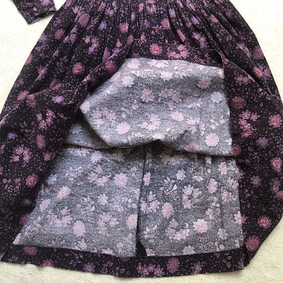 Vintage Laura Ashley Corduroy Purple Dress US 10 … - image 7