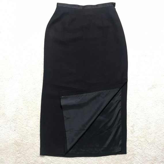Vintage Laura Ashley Maxi 90s Skirt Black Floor L… - image 2