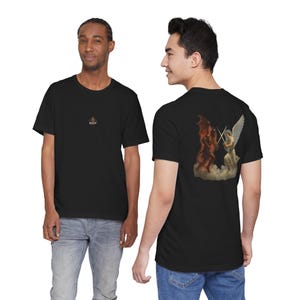 Maglietta Brozzy Demon vs Angel / Maglietta grafica unisex / Stile gotico
