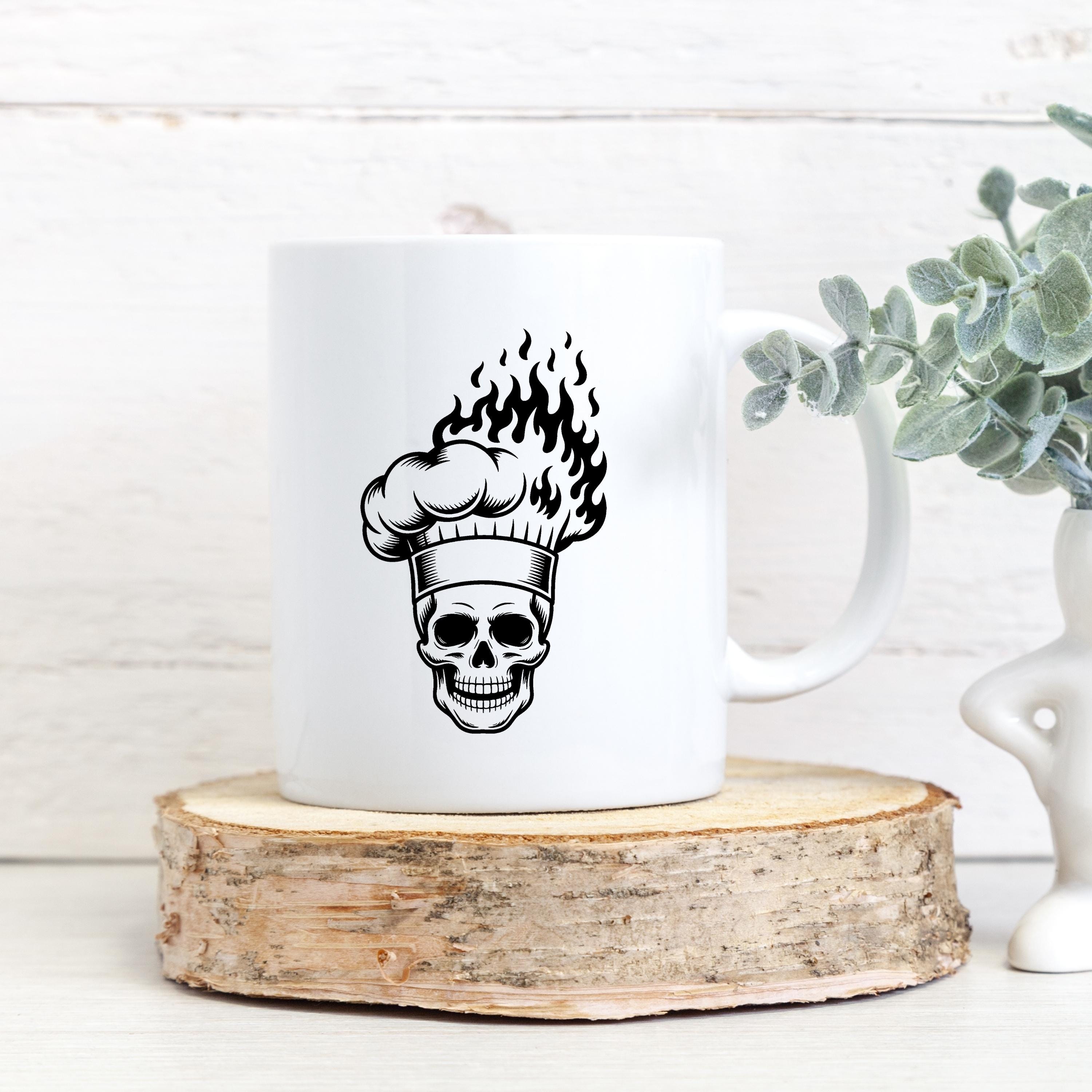 30 Chef Skull Silhouette SVG Bundle, Skull Chef Cooking SVG, Gothic ...
