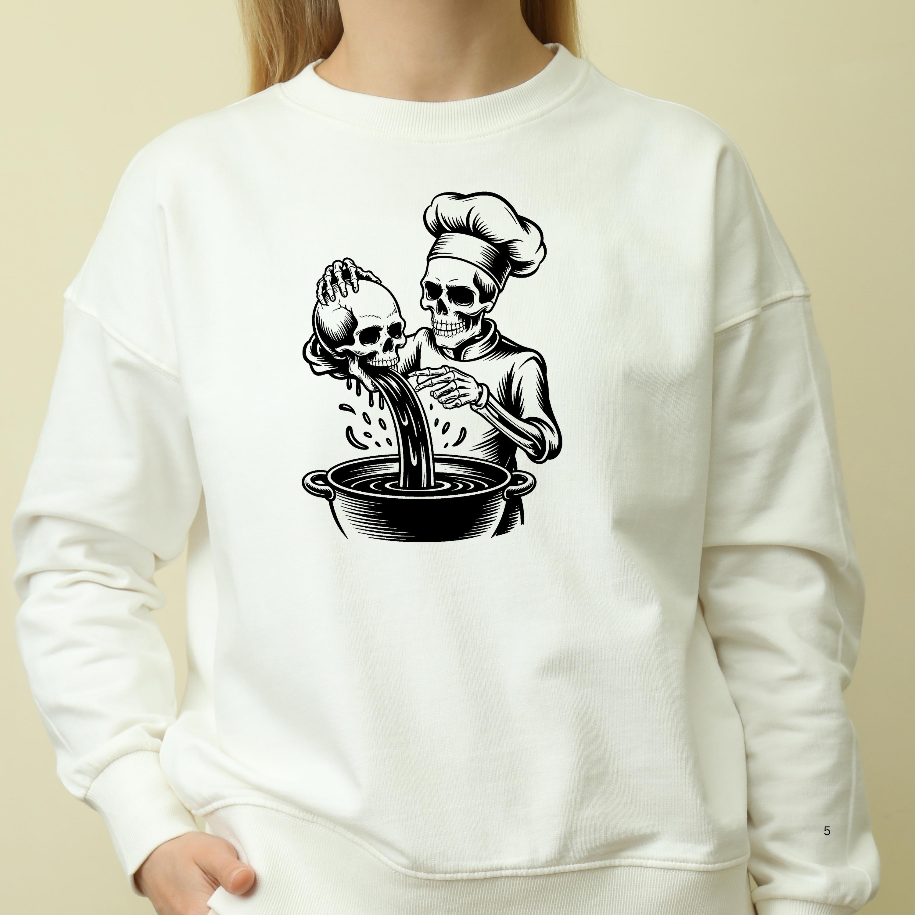 30 Chef Skull Silhouette SVG Bundle, Skull Chef Cooking SVG, Gothic ...