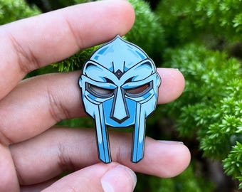 Hip Hop - Pin de esmalte de terrorista con cara de metal