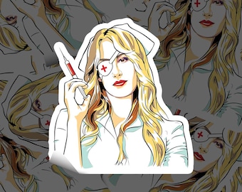 Nurse Elle Driver - 4 inch Sticker