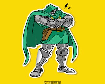 Pegatina de 4 pulgadas del Doctor Doom