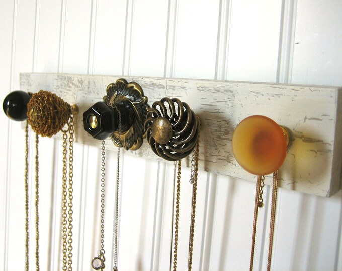 Wall Hooks / Jewelry Organizer / Necklace Display With 5 Black Etsy
