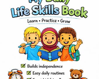 Habiletés de la vie quotidienne pour les enfants | Feuilles de travail de routine imprimables