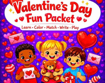 Pack d'activités pour enfants Saint-Valentin | Jeux et coloriages à imprimer