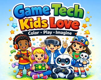 Game Tech Kids Love Coloring Book