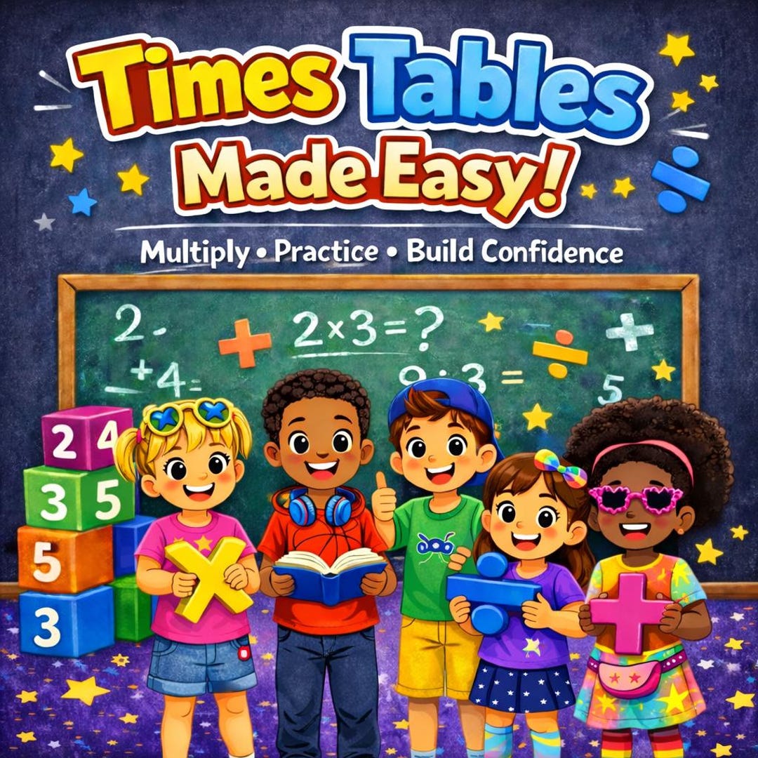 Times Tables Made Easy | Multiplication for Kids 1-10 - Etsy