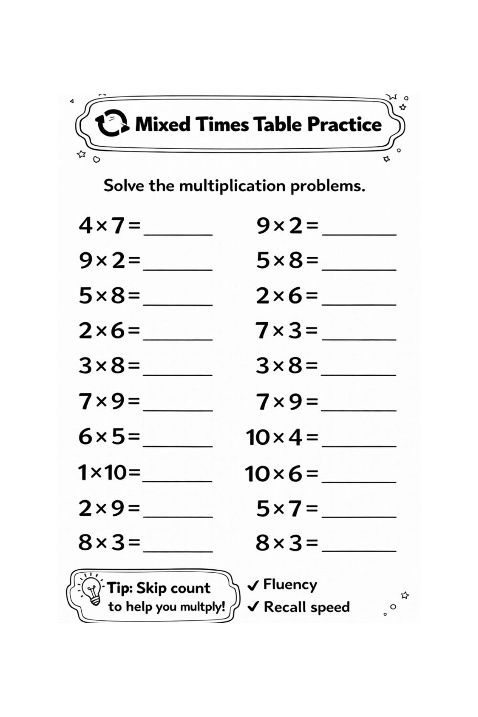 Times Tables Made Easy | Multiplication for Kids 1-10 - Etsy
