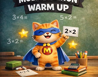 Feuilles d'exercices pour l'échauffement par multiplication | Kit d'exercices de mathématiques pour la 2e année