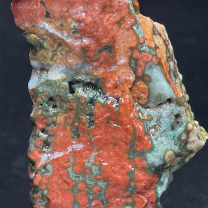 Rare Ocean Jasper, Red & Green Orb Stone, Collector Raw Crystal