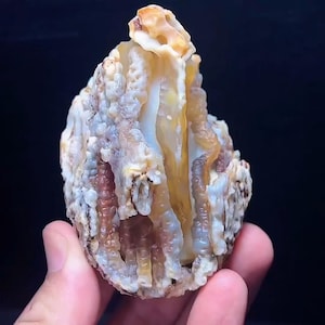 Natural Gobi Agate Stalactite Specimen, Tube Agate Crystal, Unique Mineral Collector Stone