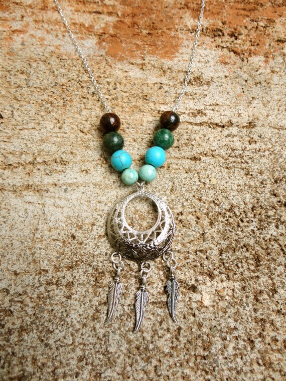 Items similar to Catching Dreams Necklace Sterling silver chain with