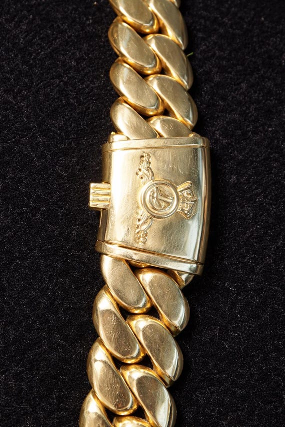 Handmade 14K Solid Gold Miami Cuban Link Chain | Men's Luxury Necklace