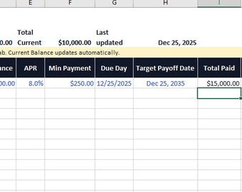 Debt Snowball Tracker Spreadsheet | Debt Payoff Calculator | Budget Planner | Instant Digital Download