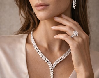 Elegant s925 silver jewelry set, gifts for her, gift box
